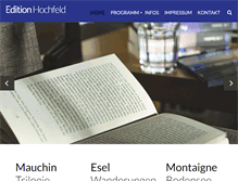 Tablet Screenshot of edition-hochfeld.de